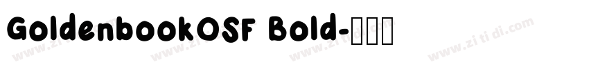 GoldenbookOSF Bold字体转换